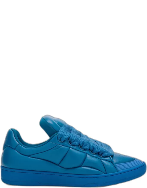 Men's Curb Quilted Leather Jumbo-Lace Sneaker