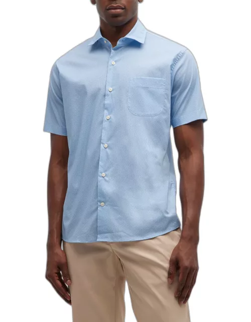 Men's Olivet Cotton-Stretch Short-Sleeve Shirt