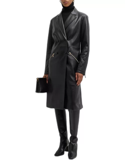 The Dina Vegan Leather Trench Coat