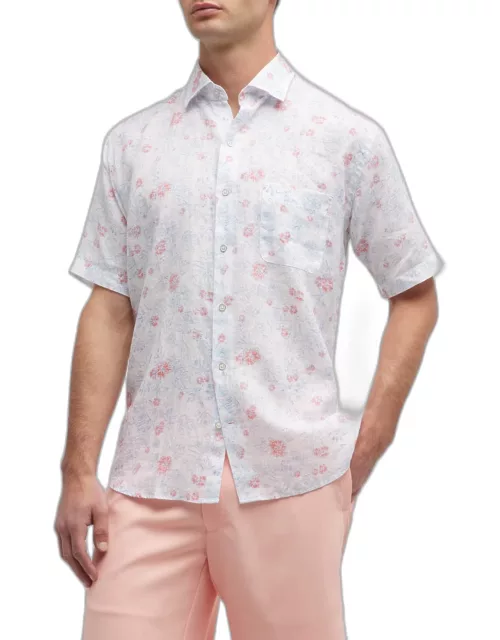 Men's Palm Haven Linen Short-Sleeve Shirt