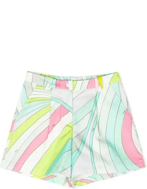 Pucci Shorts With Pastel Iride Print