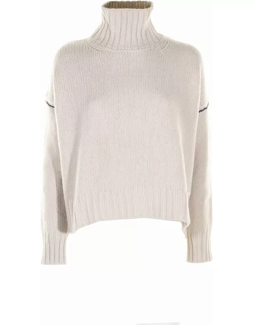 Woolrich Turtleneck Over White