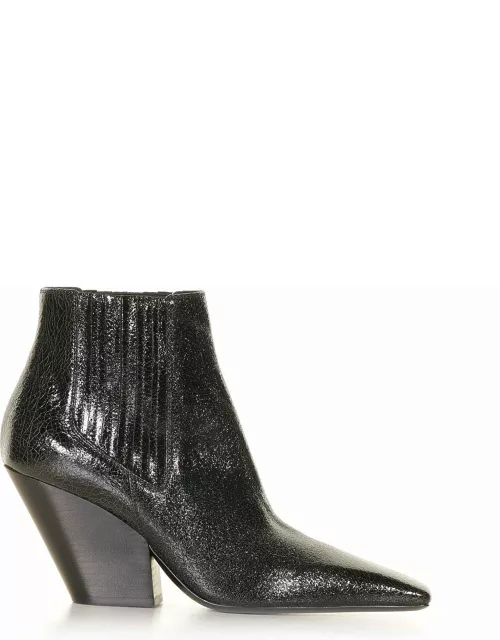Casadei Anastasia Texan Ankle Boot In Leather