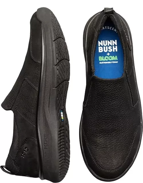 Nunn Bush Men's Mac Moc Toe Slip On Shoes Black