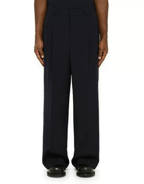 Midnight blue trousers with pleat