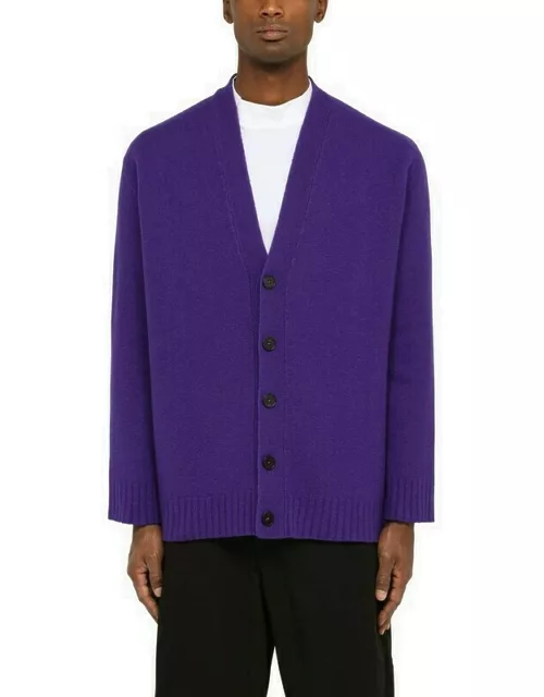 Purple wool cardigan