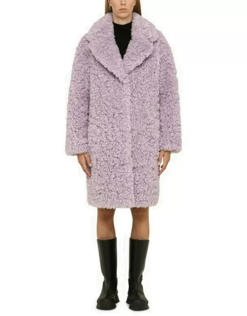 Lilac faux fur coat