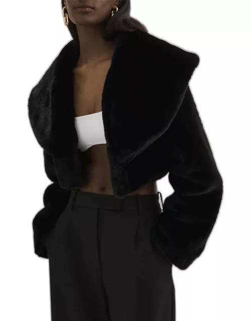 Danika Cropped Faux Fur Jacket