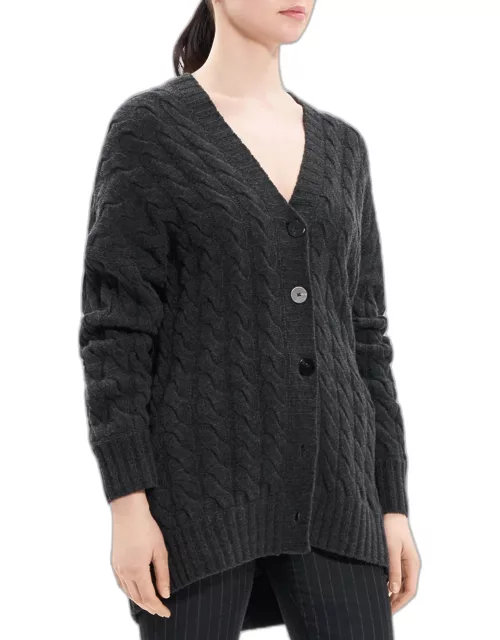 Cashmere and Wool Cable-Knit Cardigan