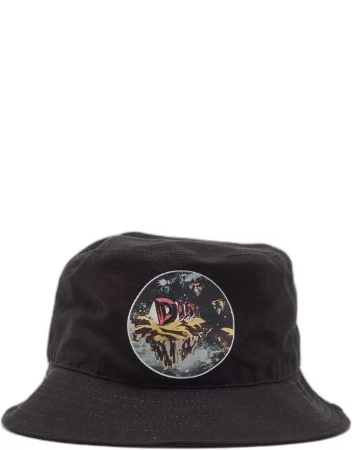 Dior Homme Black Cotton Dune Bucket Hat