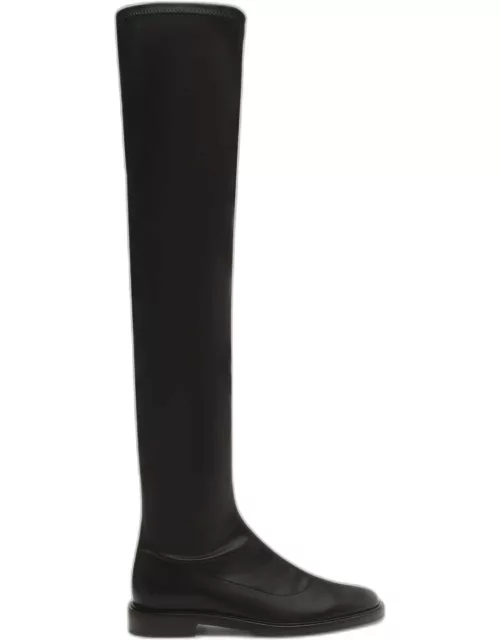 Kaolin Stretch Leather Over-The-Knee Boot