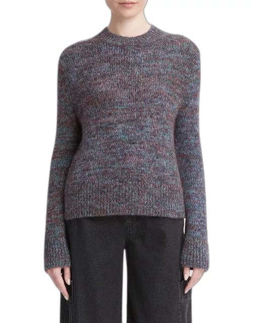 Multicolor Marled Wool Crewneck Sweater