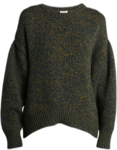 Wool Melange Open-Back Sweater