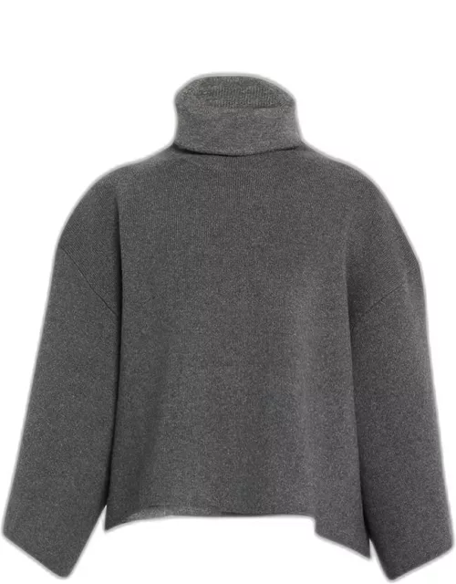 Eco Double-Face Cashmere Turtleneck Sweater