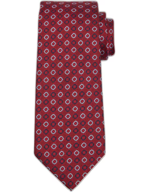 Men's Geometric Silk Seven-Fold Tie