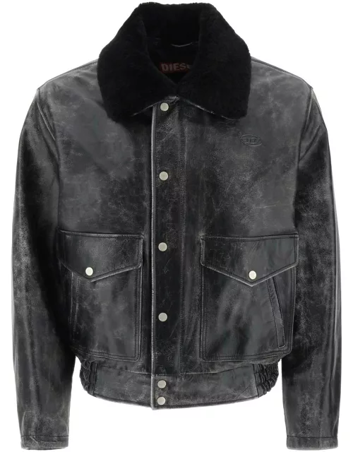 Diesel L-muds Vintage-leather Jacket
