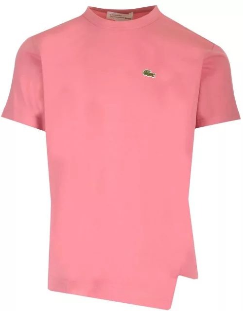 Comme des Garçons Shirt Pink Asymmetric T-shirt For La Coste
