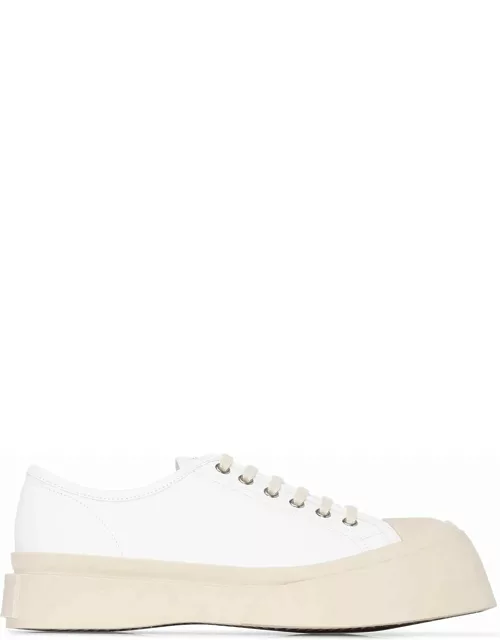 Marni White Calf Leather Sneaker