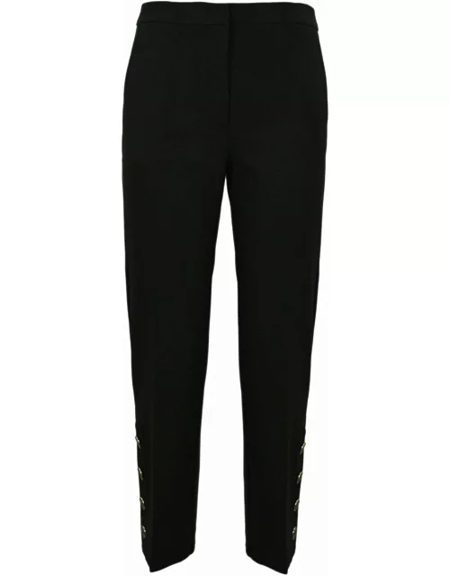 TwinSet Cropped Trousers With Logoed Button