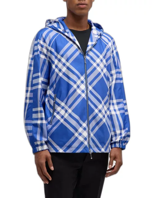Men's Knight Check Wind-Resistant Jacket