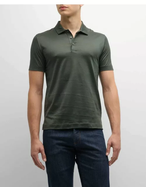 Men's Mercerized Interlock Knit Polo Shirt