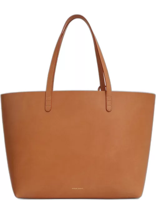 Large Vegetable-Tanned Leather Tote Bag