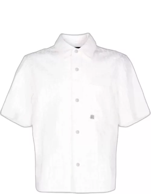 AMIRI White burnout Bowling Shirt