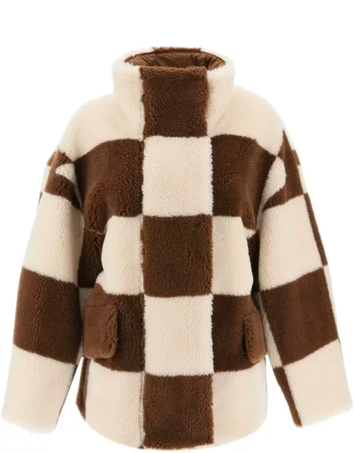 STAND STUDIO Dani teddy jacket with checkered motif
