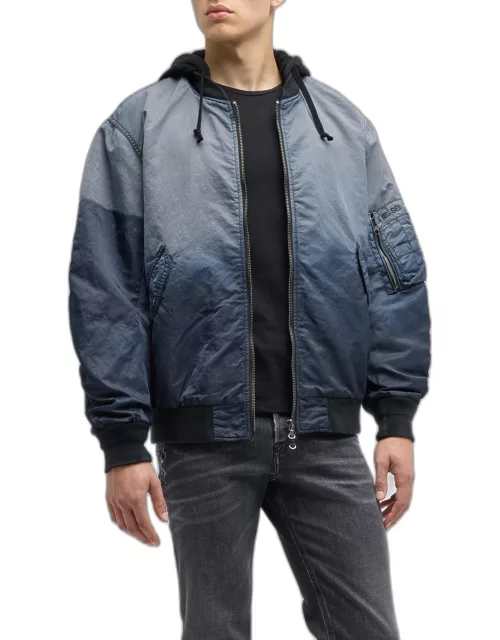 Men's J-Common Nylon Satin Hooded Jacket
