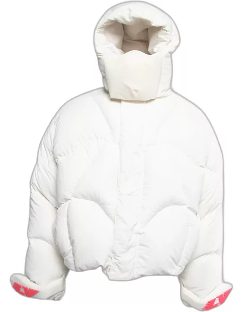Louis Vuitton White Down Cropped Rave Puffer Jacket