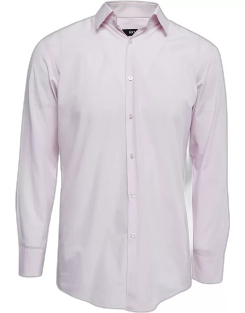 Boss By Hugo Boss Pink Pin Check Cotton Marlow Sharp Fit Shirt