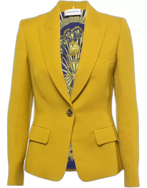 Emilio Pucci Yellow Wool & Silk Blazer