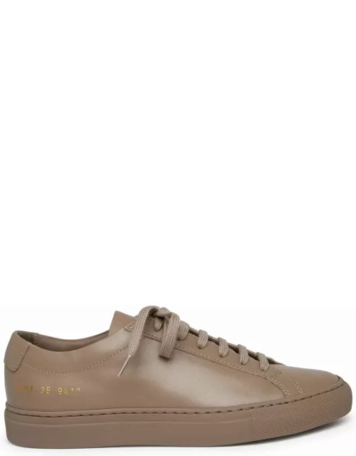 Common Projects Achilles Beige Leather Sneaker