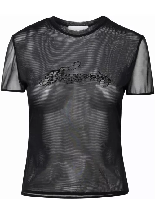 Blumarine Black Nylon T-shirt