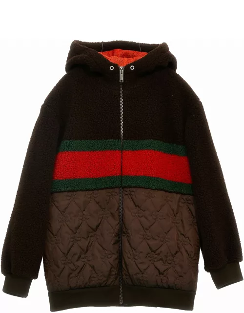 Gucci Web Ribbon Hooded Jacket