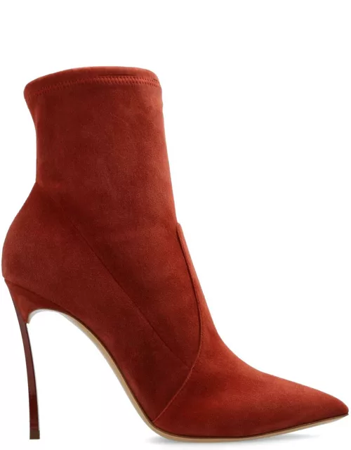 Casadei blade Heeled Ankle Boots In Suede