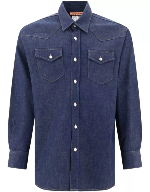 Acne Studios Denim Collared Button-up Shirt