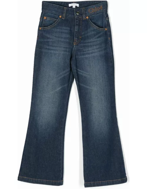 Chloé Dark Blue Stretch-cotton Denim Jean