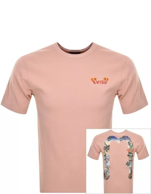 Evisu 1991 Logo T Shirt Pink