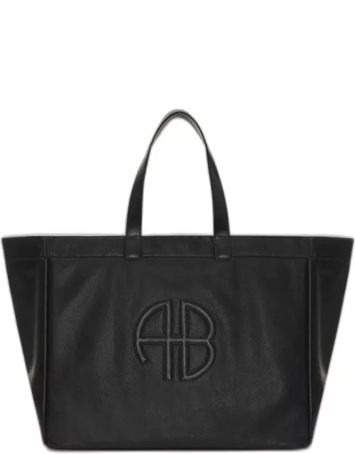 ANINE BING Large Rio Tote in Black Recycled Leather