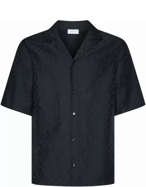 Off-White Silk-cotton Short Sleeve Shirt