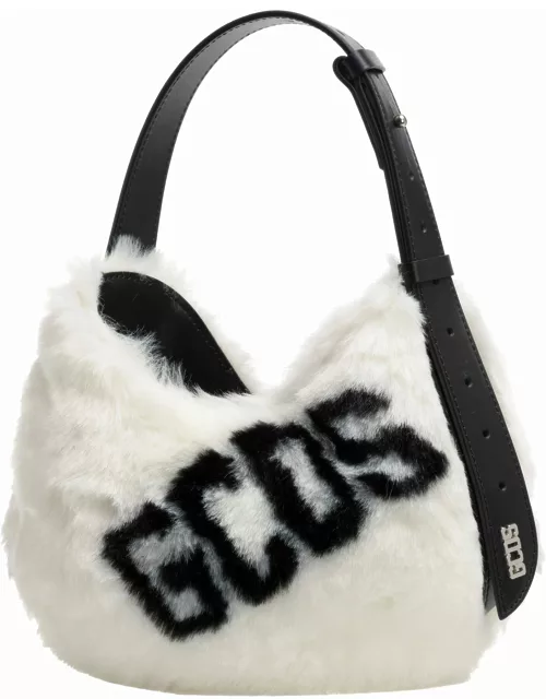 GCDS Comma Twist Leather Hobo Bag