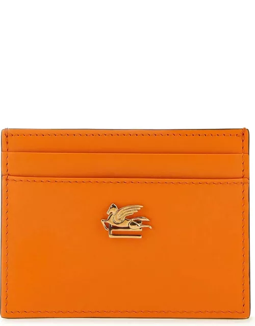 Etro Orange Leather Cardholder
