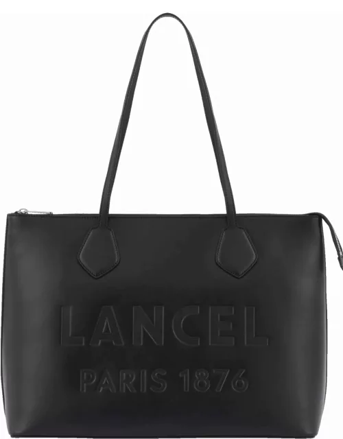 Lancel Black Smooth Cowhide Leather Tote Bag