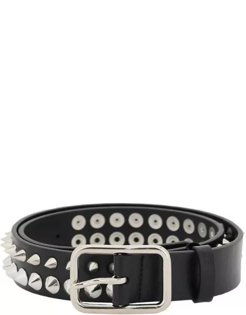 Alessandra Rich Leather Belt With Spike
