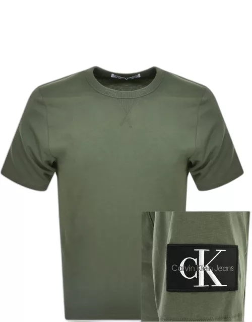 Calvin Klein Jeans Logo T Shirt Green