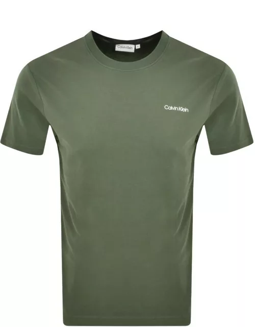 Calvin Klein Interlock T Shirt Green