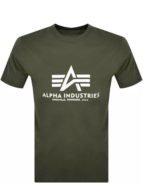Alpha Industries Basic Logo T Shirt Green