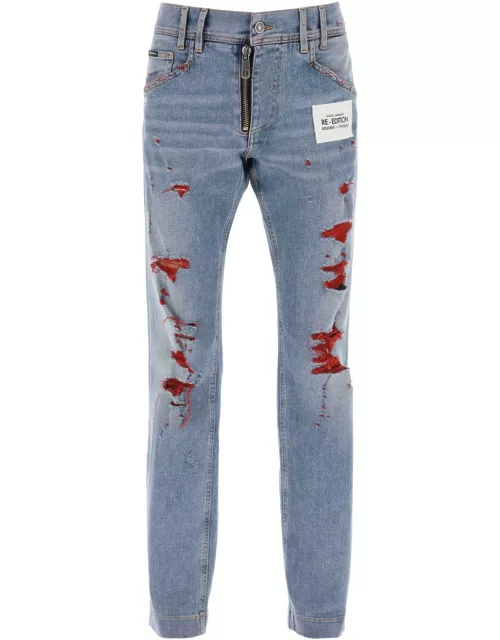 DOLCE & GABBANA Re-Edition jeans with destroyed detailing
