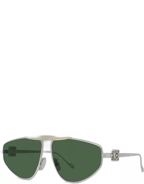 Men's Anagram Metal Aviator Sunglasse